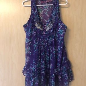Purple flower blouse